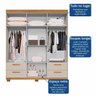 Guarda-roupa Casal 6 Portas 4 Gavetas 100% Mdf Flórida Espresso Móveis - 10