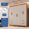 Guarda-roupa Casal 6 Portas 4 Gavetas 100% Mdf Flórida Espresso Móveis - 12