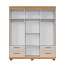 Ver imagem 5 de Guarda-Roupa Casal 6 Portas 4 Gavetas 100% MDF Flórida Yescasa Branco/Cinamomo/Off White