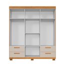 Ver imagem 5 de Guarda-roupa Casal 6 Portas 4 Gavetas 100% Mdf Flórida Espresso Móveis