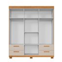 Ver imagem 5 de Guarda-Roupa Casal 6 Portas 4 Gavetas 100% MDF Flórida Yescasa Branco/Cinamomo/Off White