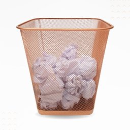 Lixeira Aramada Retangular Escritório Rose Gold 12l - 2