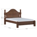 Ver imagem 2 de Conjunto Quarto: Cama Casal Clássica, 2 Mesas de Cabeceiras 2 Gavetas Ouro Café Madeira Pinus - Fine