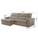 Ver imagem 6 de Sofá Filadélfia Veludo 2 Módulos 100cm B25cm Meu Sofá Online