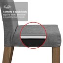 Ver mais imagens de Conjunto Sala de Jantar Tampo de Vidro 6 Cadeiras Rustic/cinza/silver Madrid Madesa