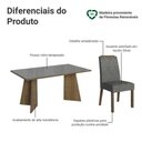 Ver imagem 4 de Conjunto Sala de Jantar Tampo de Vidro 6 Cadeiras Rustic/cinza/silver Madrid Madesa