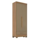 Ver imagem 5 de Guarda Roupa 100% MDF 2 Portas 1 Gaveta Smart Plus Espresso Móveis Bege/Cinamomo Cappuccino