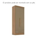 Ver imagem 4 de Guarda Roupa 100% Mdf 2 Portas 1 Gaveta Smart Plus Espresso Móveis
