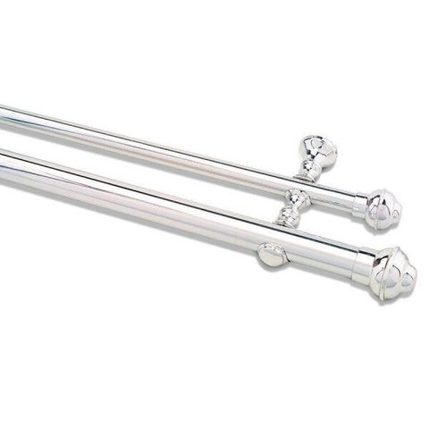 Kit Varão Duplo Cromado 2,5 Metros 28 mm x 19 mm | Admirare