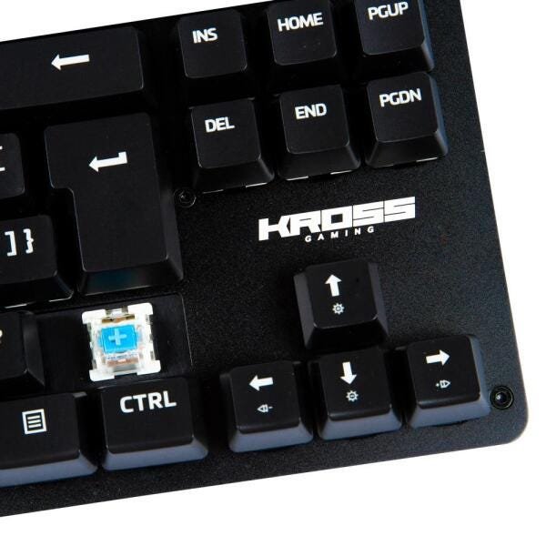 TECLADO USB GAMER KROSS ELEGANCE KE-KG120 ODINSON PRETO LED MECANICO - 3