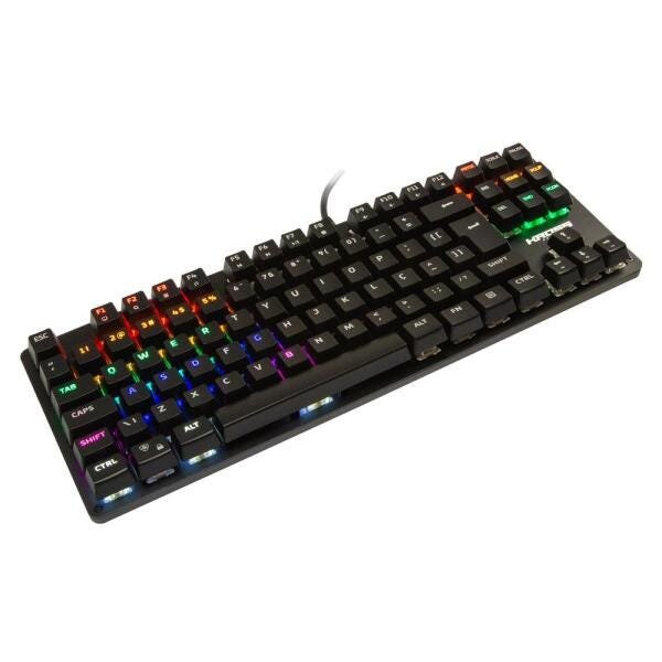 TECLADO USB GAMER KROSS ELEGANCE KE-KG120 ODINSON PRETO LED MECANICO - 4