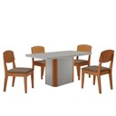 Ver imagem 2 de Mesa de Jantar Isadora 120cm Tampo Mdf Vidro com 4 Cadeiras Copper