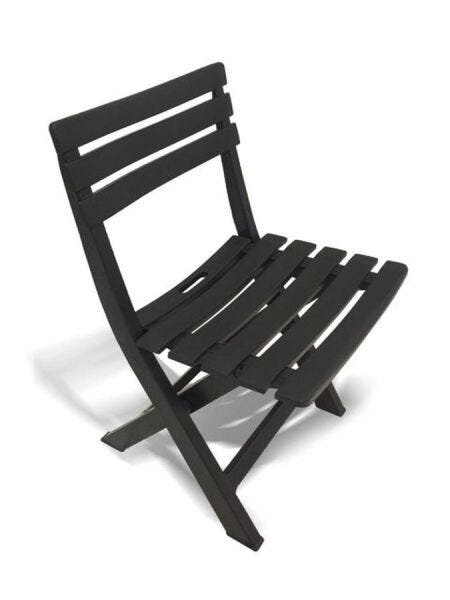 Cadeira de Plástico Dobrável Lanchonete Preta 110kg Arqplast - 2