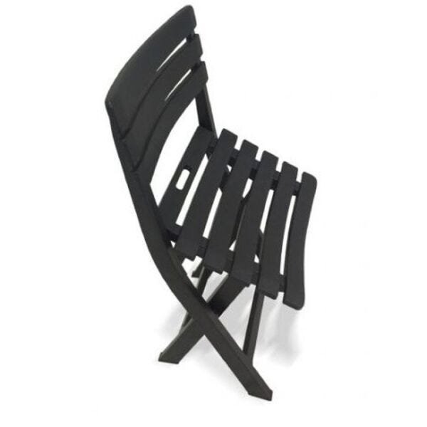 Cadeira de Plástico Dobrável Lanchonete Preta 110kg Arqplast - 3