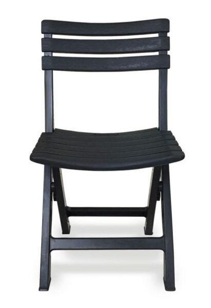 Cadeira de Plástico Dobrável Lanchonete Preta 110kg Arqplast - 1