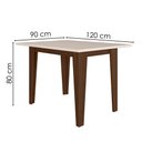 Ver imagem 2 de Mesa de Jantar Tampo sem Vidro 4 Lugares 120x90 cm Kate Amendoa Off White Poliman