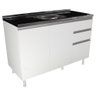Balcão Pia 120cm 100% Mdf 3 Portas 2 Gavetas para Cozinha - 1