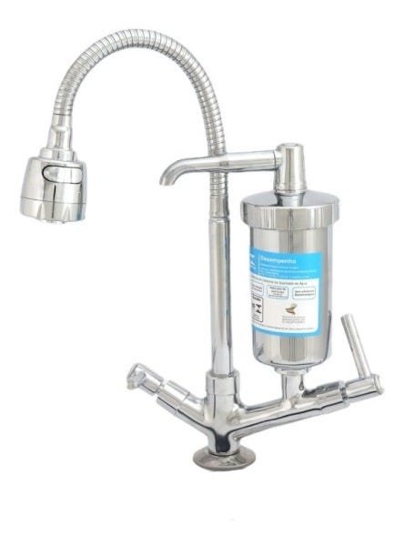 Torneira Gourmet Com Filtro Purificador Flexível Mesa Luxo - 1