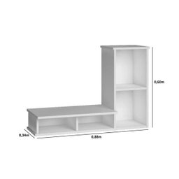 Bancada de Estudos Escrivaninha para Mesa de Computador Suspensa - 3