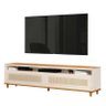 Rack Para TV 218cm 75 Polegadas Hanover 2.2 EDN Off White/Cedro - 1
