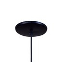 Ver imagem 2 de Pendente Meia Lua 24cm Luminária Lustre Alumínio Preto Fosco C/ Laranja