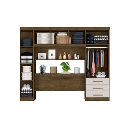 Roupeiro Modulado Com Cabeceira Báu CAN 2.34m Casal Com Amplo Espaço Interno e Nichos Externos Para  - 4