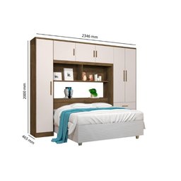 Roupeiro Modulado Com Cabeceira Báu CAN 2.34m Casal Com Amplo Espaço Interno e Nichos Externos Para  - 3