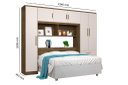 Ver imagem 3 de Roupeiro Modulado Com Cabeceira Báu CAN 2.34m Casal Com Amplo Espaço Interno e Nichos Externos Para