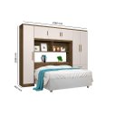 Ver imagem 3 de Roupeiro Modulado Com Cabeceira Báu CAN 2.34m Casal Com Amplo Espaço Interno e Nichos Externos Para