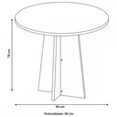 Ver imagem 3 de Mesa de Jantar 4 Lugares Lorena Mel/Blonde/Nude - Viero Móveis