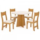 Ver imagem 2 de Mesa de Jantar 4 Lugares Lorena Mel/Blonde/Nude - Viero Móveis