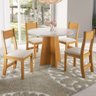 Mesa de Jantar 4 Lugares Lorena Mel/Blonde/Nude - Viero Móveis - 1