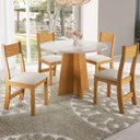 Ver imagem 1 de Mesa de Jantar 4 Lugares Lorena Mel/Blonde/Nude - Viero Móveis