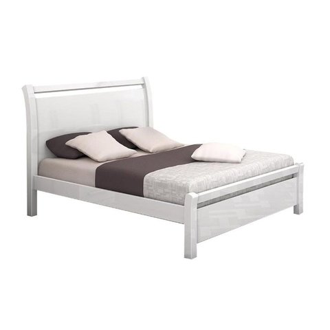 Cama de Casal Reali Branco - Lopas