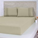 Ver imagem 1 de Lençol Casal Bella Cama Malha 100% Algodão 138x188x30 Avelã