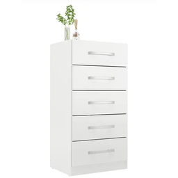 Cômoda Savana 5 Gavetas Moveís Rodial Branco - 2