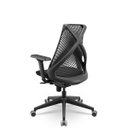 Ver imagem 3 de Cadeira Escritório Bix X+ Presidente Slider Pu Poliéster Preto Plaxmetal