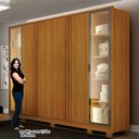 Ver imagem 2 de Guarda-Roupas 6 Portas Vidro Reflecta Prime LED com Pés Cinamomo