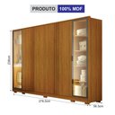 Ver imagem 3 de Guarda-Roupas 6 Portas Vidro Reflecta Prime LED com Pés Cinamomo