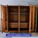 Ver imagem 5 de Guarda-Roupas 6 Portas Vidro Reflecta Prime LED com Pés Cinamomo