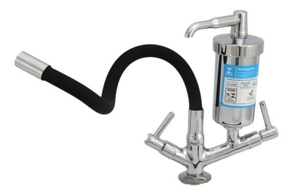 Torneira Com Filtro Flexível Tubo Color Preta Mesa Cozinha - 2