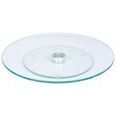 Ver imagem 1 de Prato giratório centro de mesa em vidro incolor e inox 70cm
