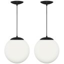 Ver imagem 1 de Kit 2 Pendentes Orby Bola Globo Grande 23 cm Preto
