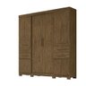 Guarda Roupa Casal Aracaju 4 Portas 4 Gavetas Castanho Wood - 2