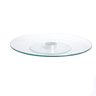 Prato giratório centro de mesa em vidro incolor e inox 60cm - 2