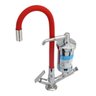 Torneira Com Filtro Tubo Flexível Color Vermelha Mesa Luxo - 1
