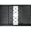 Ver imagem 1 de Janela Veneziana 4f 120x100 Req. 7cm sem Vidro Grade Xadrez