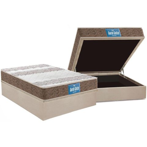Cama Box Baú Casal: Colchão Espuma D33 Probel / Ep Próintense Plus + Base Clean(138x188)