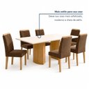 Ver mais imagens de Conjunto de Mesa de Jantar 6 Lugares Isla e Carol 160x80cm MDF Cinamomo Off White Marrom