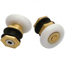 Ver imagem 1 de Roldana Para Box De Vidro Excentrica de latão - Pacote 50 Unidades